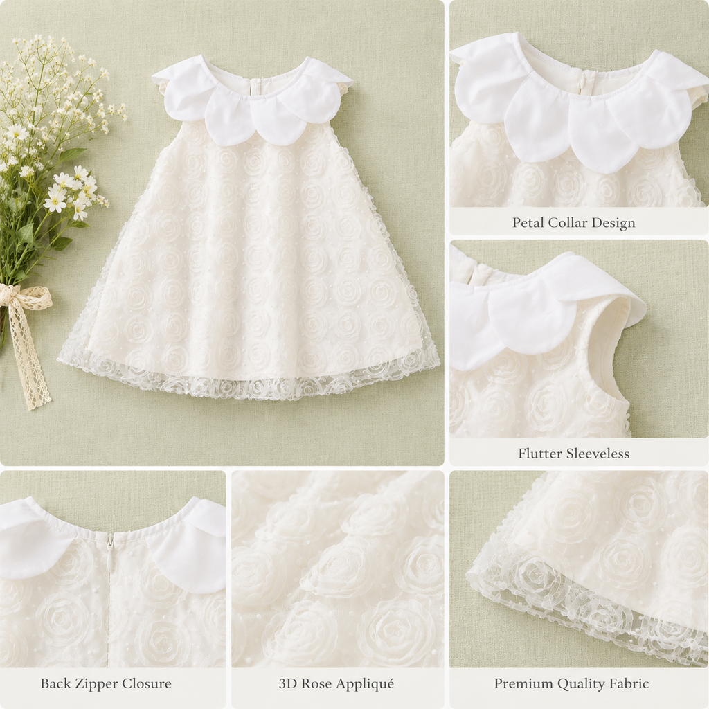 Lace Flower Baby Girl Party Dress