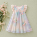 Pastel Flower Girl Party Dress for Little Girls