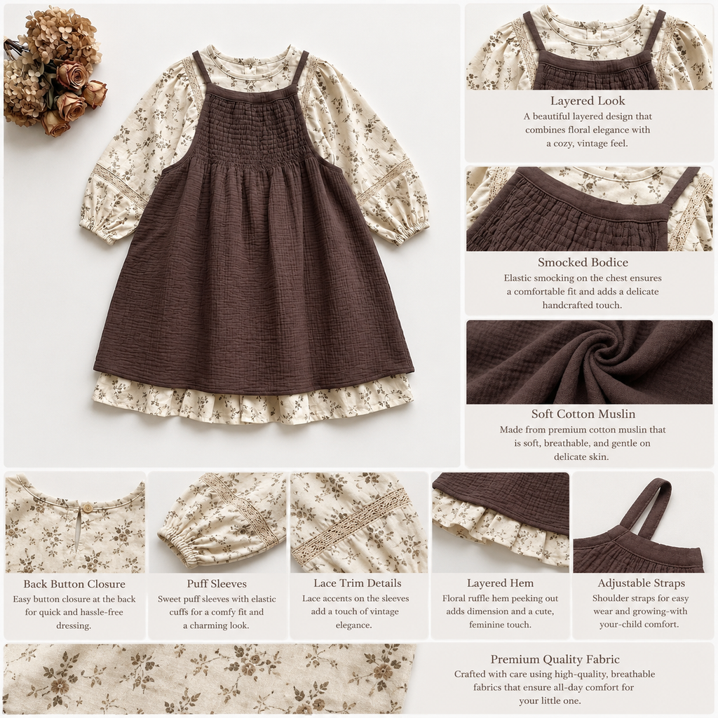 Floral Layered Dress Set
