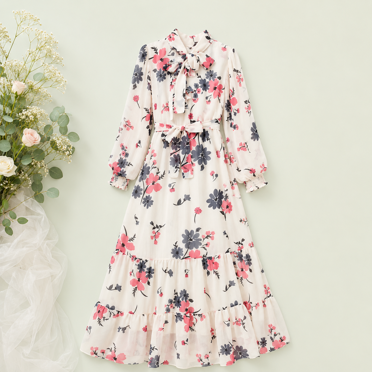 Floral Maxi Dress for Girls – Elegant Partywear