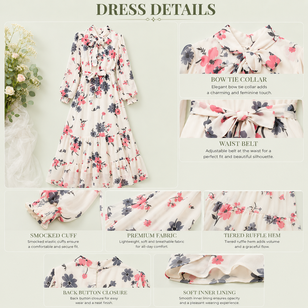 Floral Maxi Dress for Girls – Elegant Partywear
