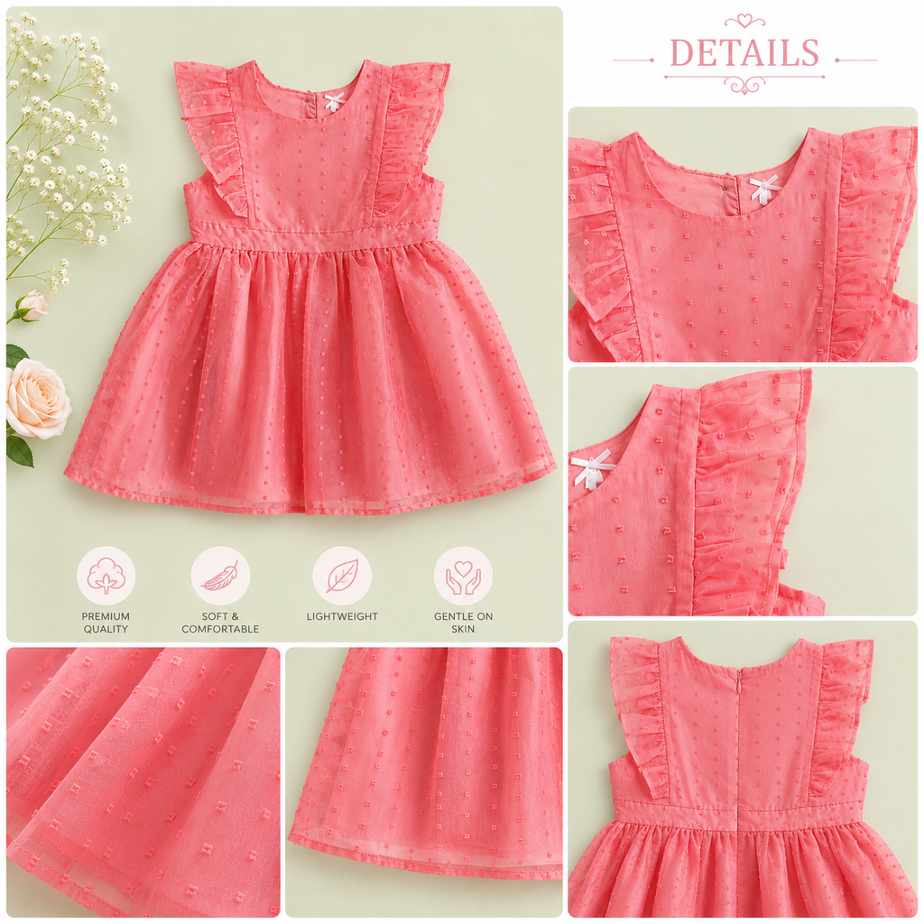 Girls' Pink Party Dress – Premium Toddler Occasionwear