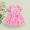 Pink Tulle Flower Girl Dress for Toddlers