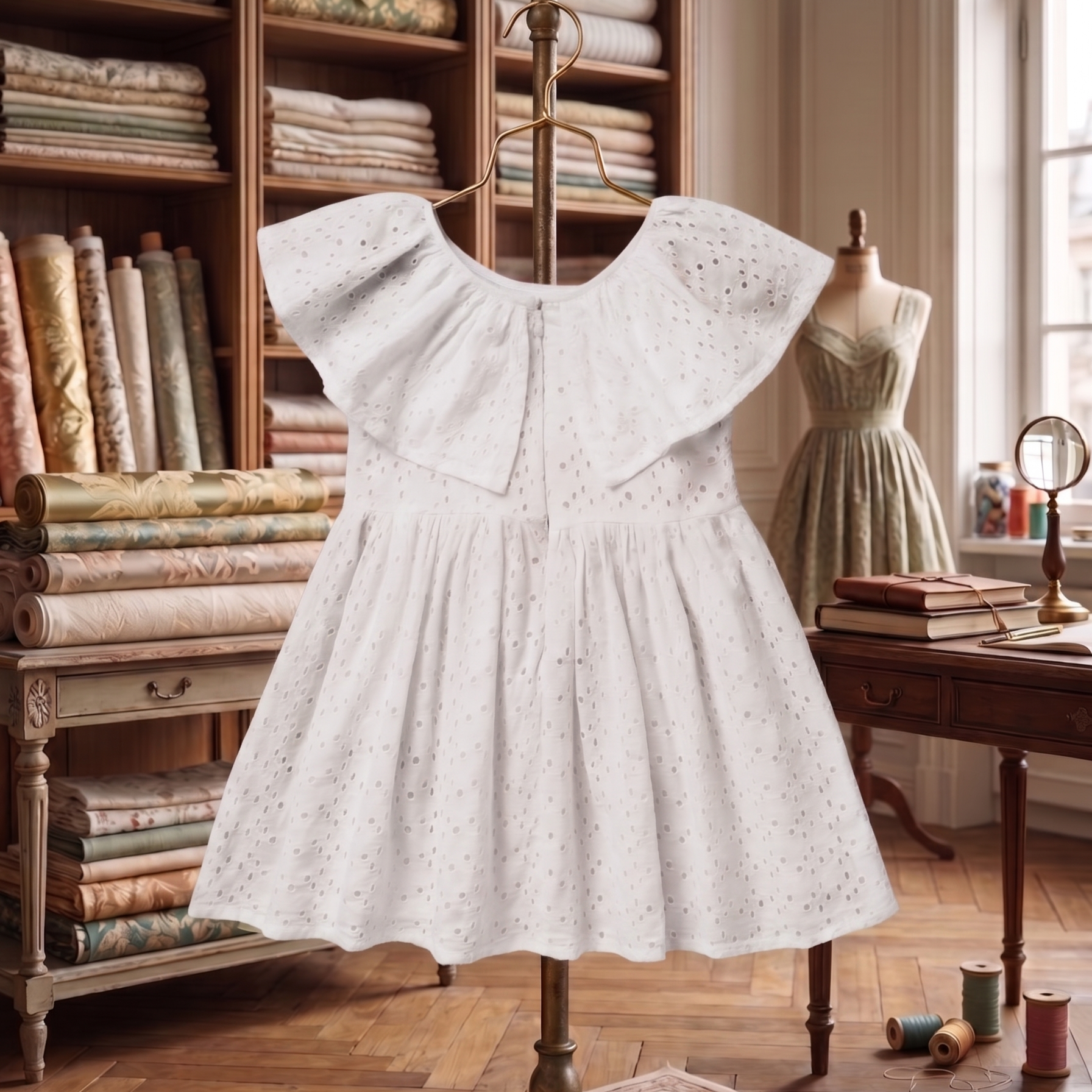 Spring Blossom Eyelet Ruffle Top Collection
