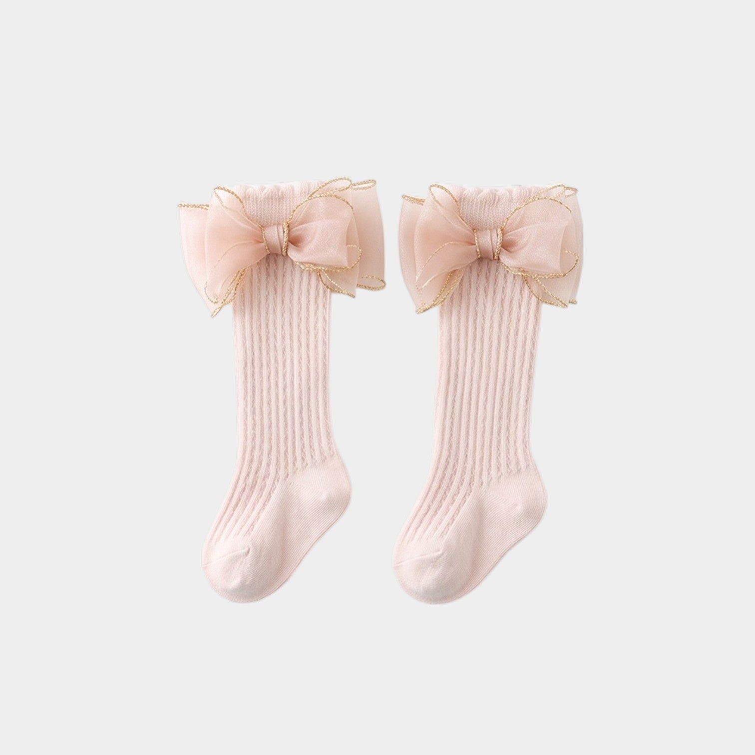 Ethereal Organza Bow Knee-High Socks