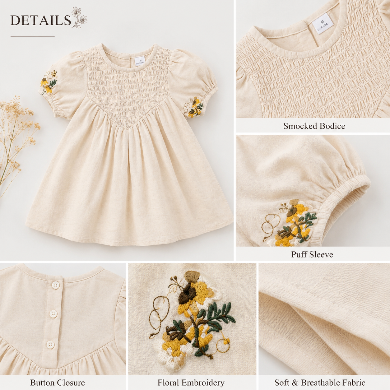 Lavanda Heritage Sunflower Smocked Dress