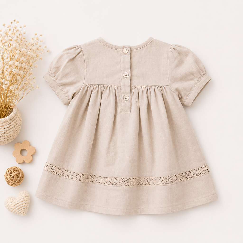Lavanda Heritage Linen & Lace Smock Dress Collection