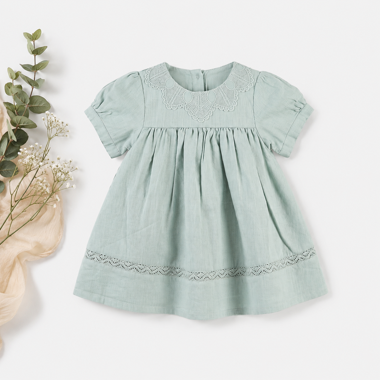 Lavanda Heritage Linen & Lace Smock Dress Collection
