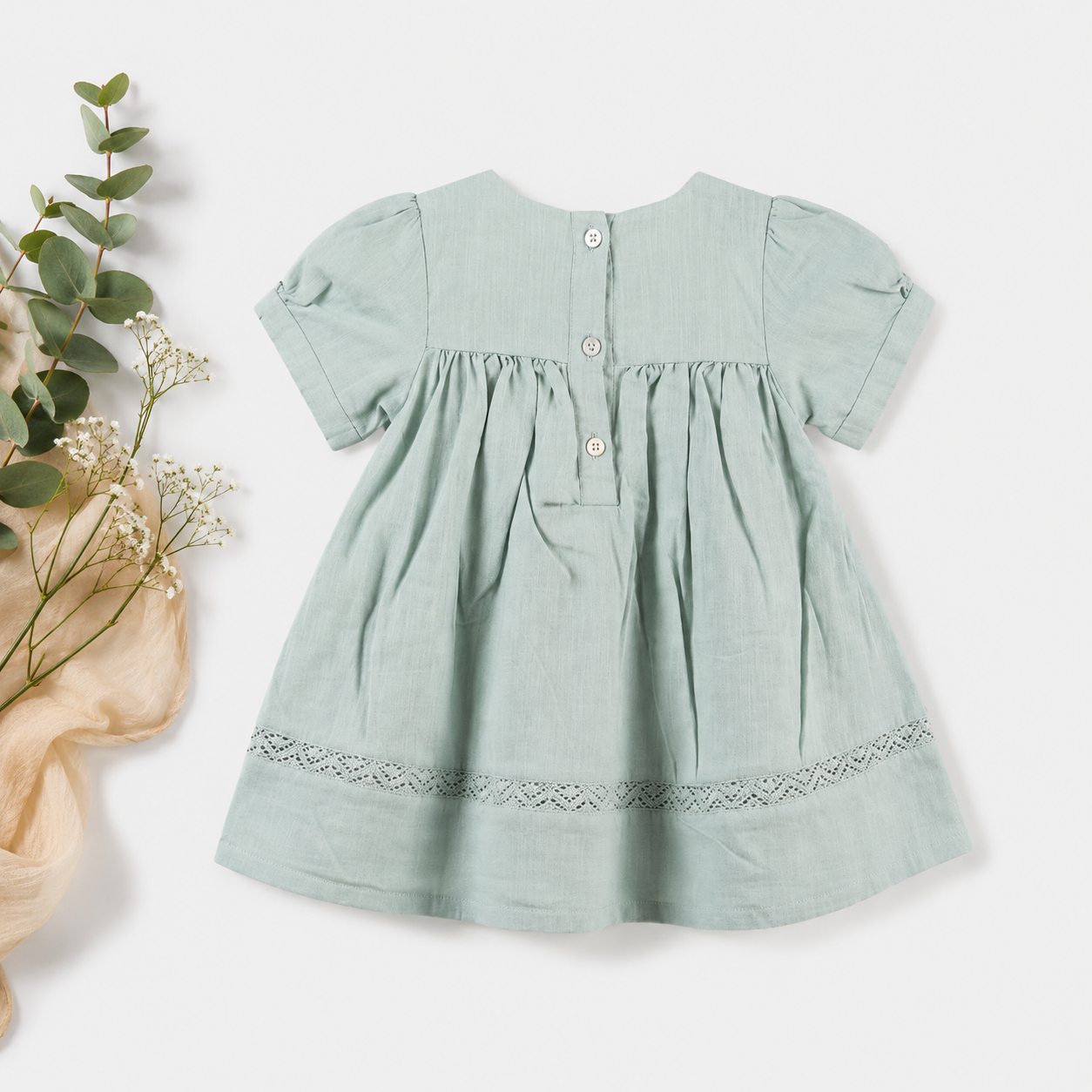 Lavanda Heritage Linen & Lace Smock Dress Collection