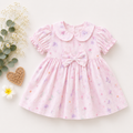 Pink Floral Baby Girl Dress with Bow