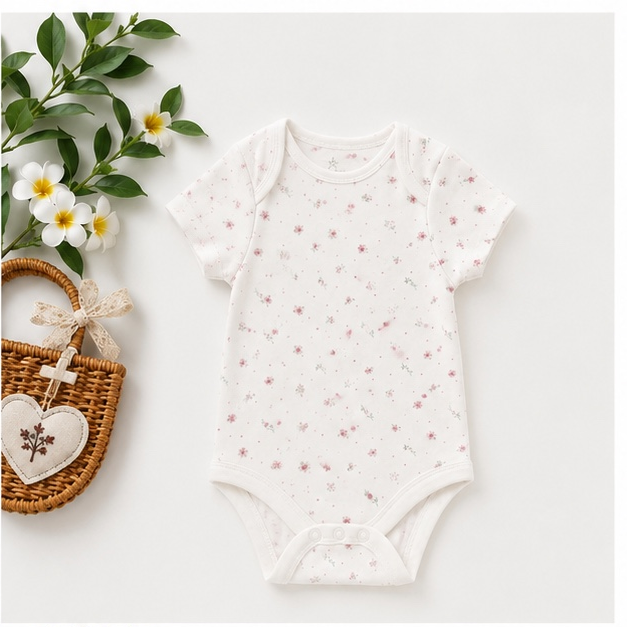 Sweet Rosebud 4-Piece Combo Daily Onesie Set