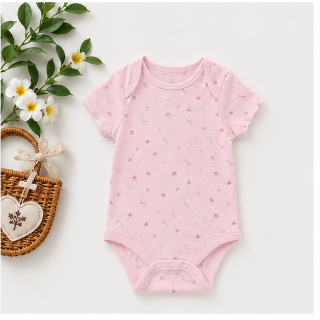 Sweet Rosebud 4-Piece Combo Daily Onesie Set