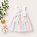Pastel Rainbow Tulle Baby Girl Party Dress