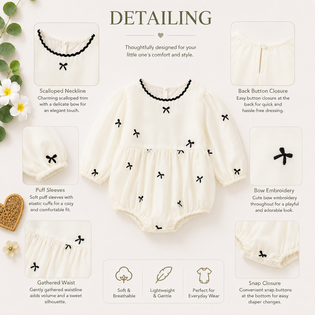 Embroidered Ruffle Floral Dress for Baby Girls
