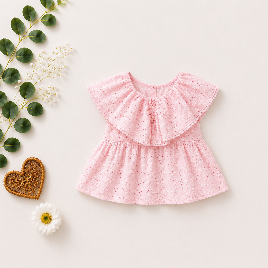 Spring Blossom Eyelet Ruffle Top Collection