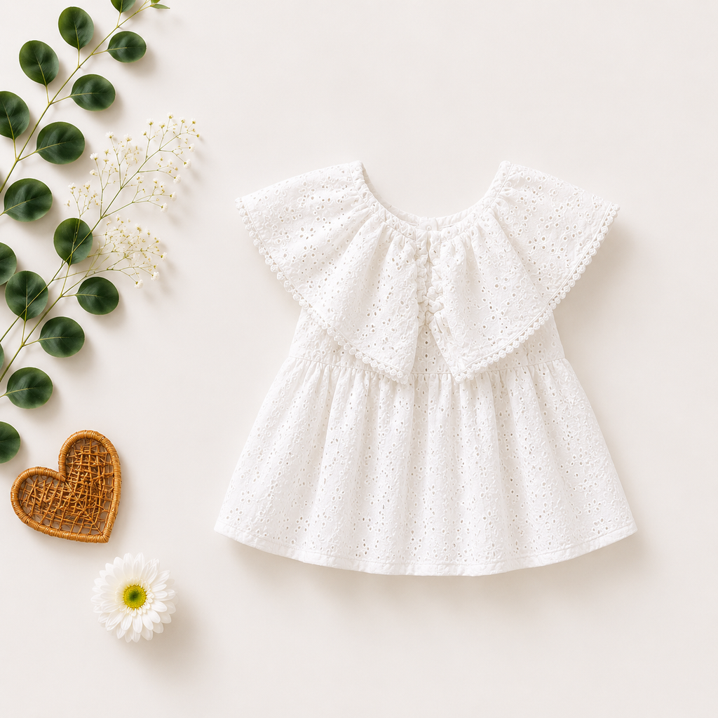 Spring Blossom Eyelet Ruffle Top Collection