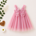 Butterfly Tulle Party Dress for Girls – Pink