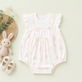 White Eyelet Lace Ruffle Romper for Baby Girls
