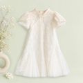 Ivory Embroidered Flower Girl Dress for Babies