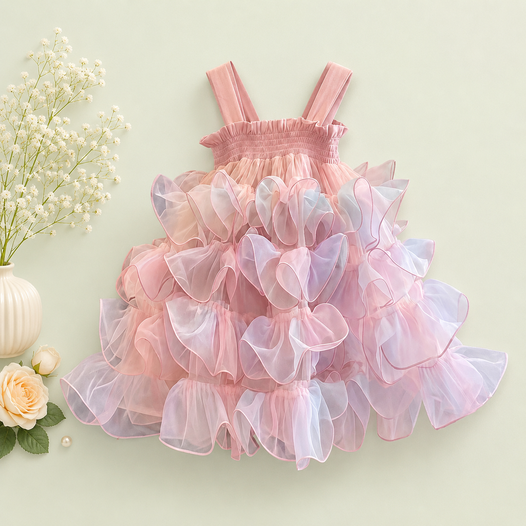 Soft Cloud Blossom Dress