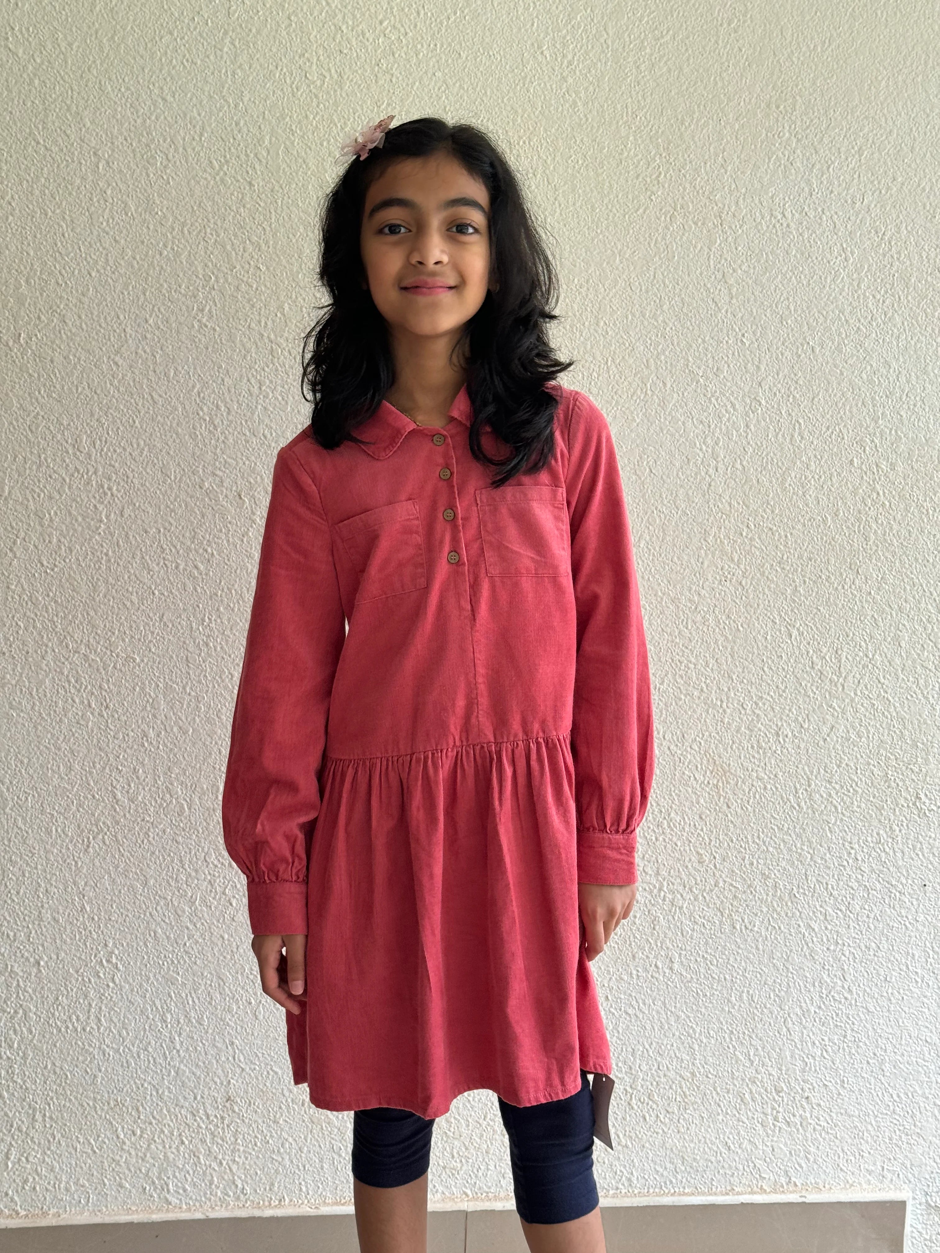 Girls’ Long Sleeve Cotton Dress