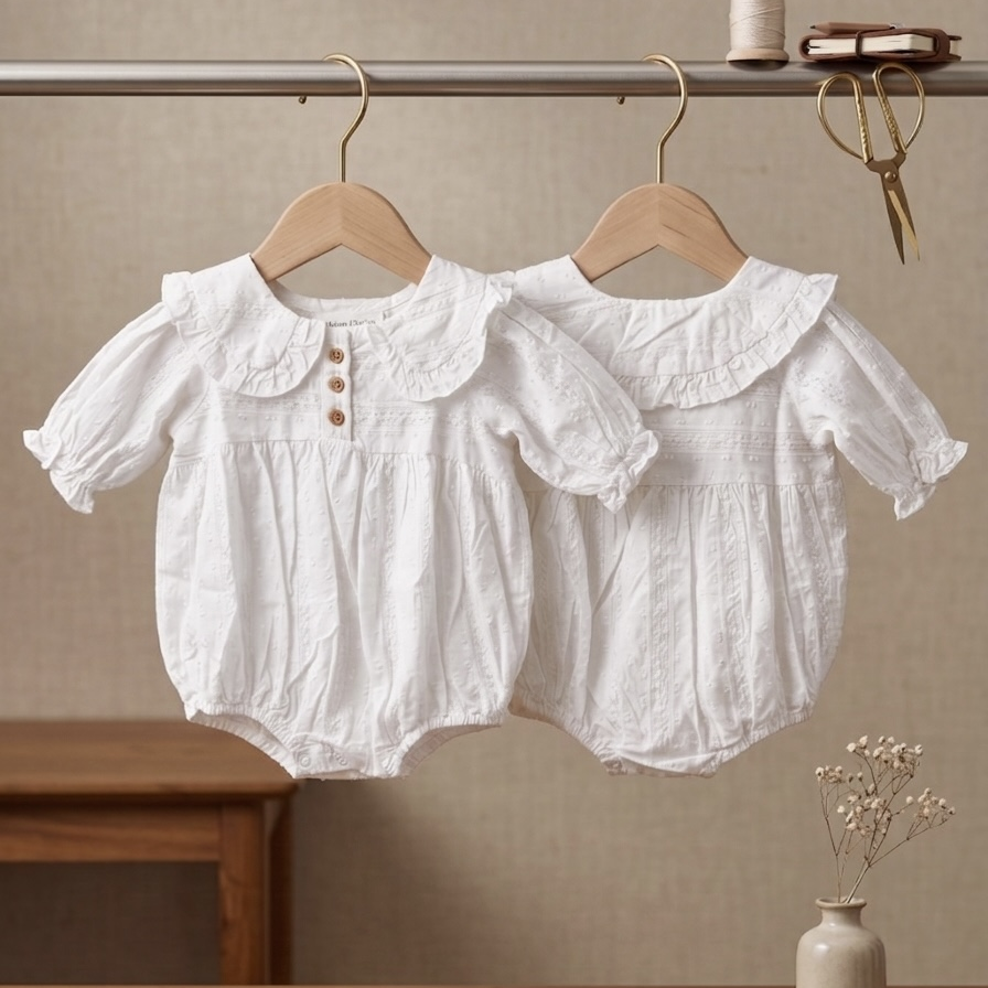 Heirloom Swiss Dot Bubble Romper