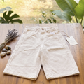 Natural Ecru Longline Twill Pants
