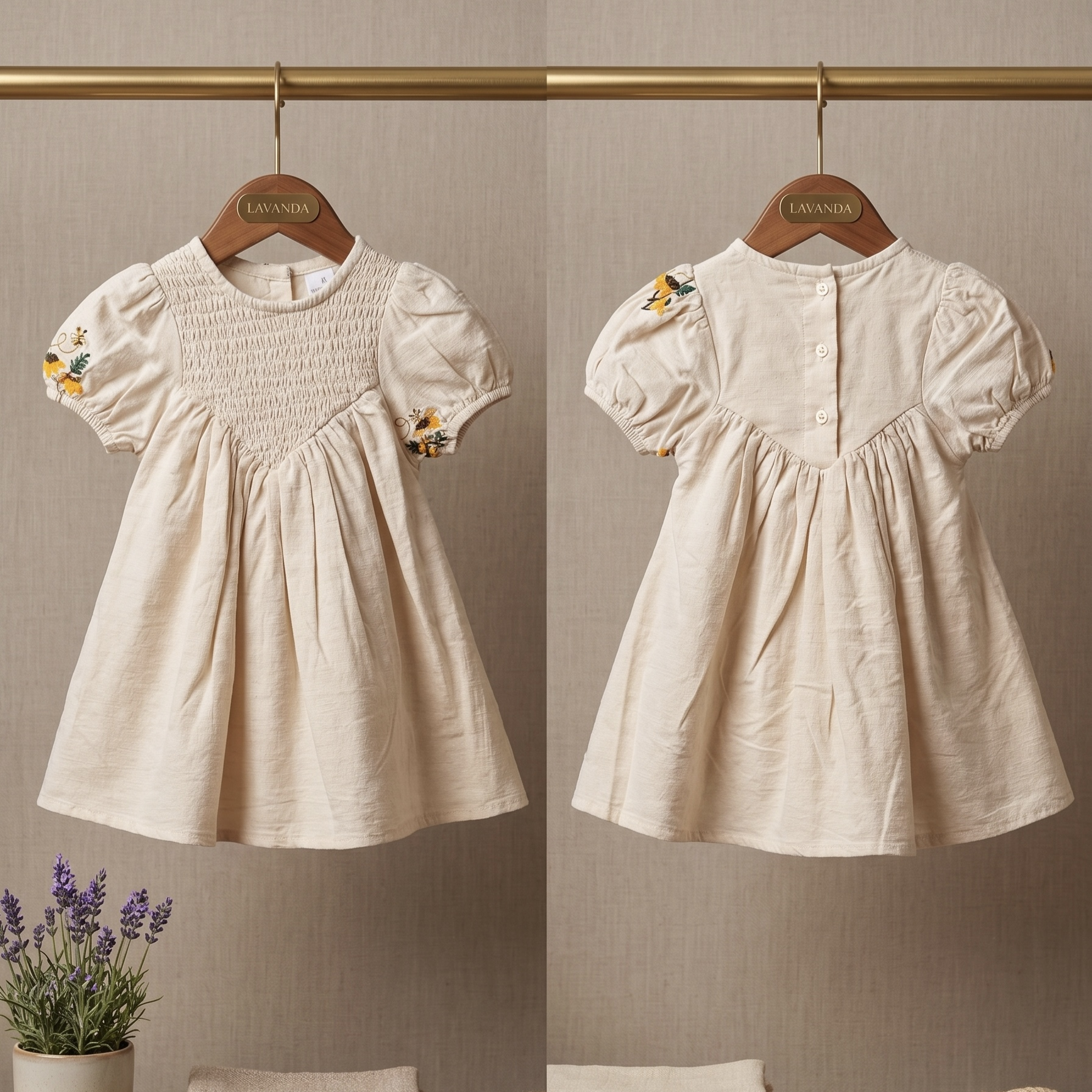 Lavanda Heritage Sunflower Smocked Dress