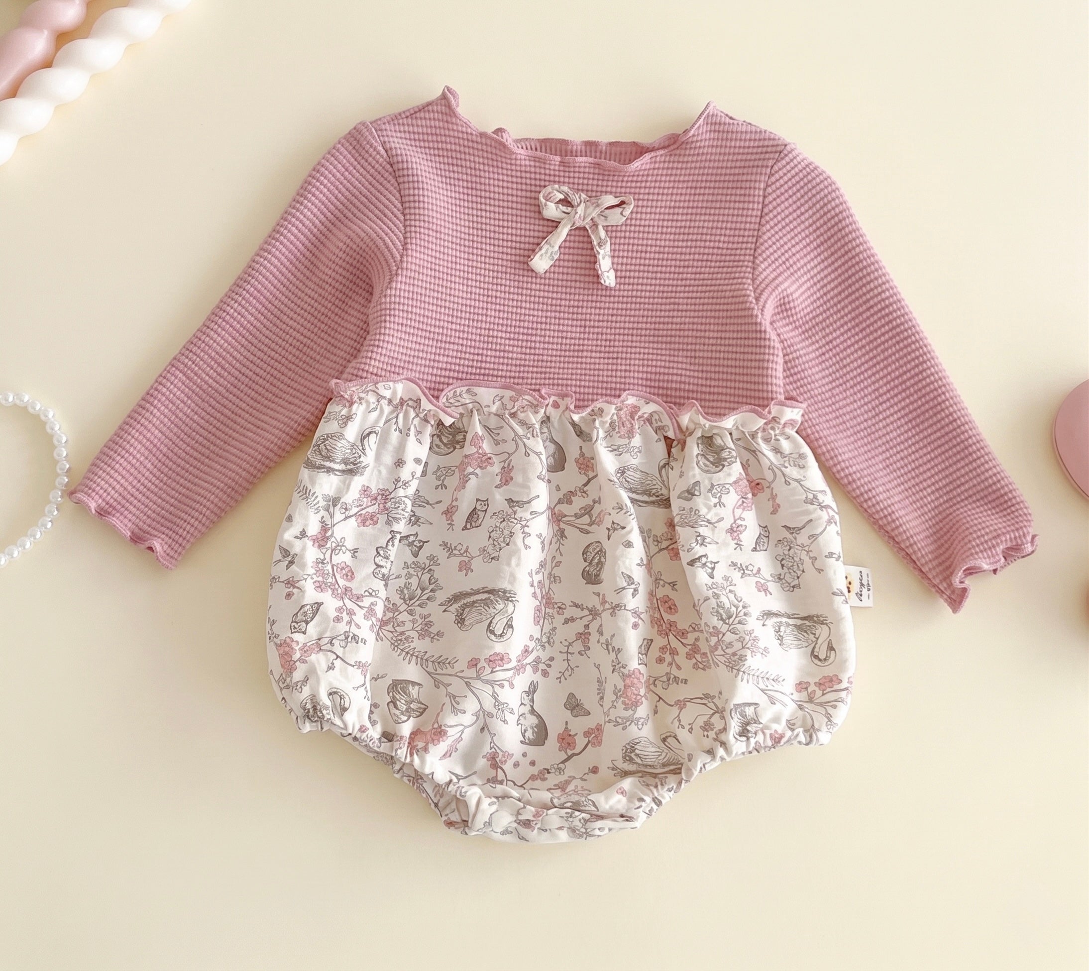 Floral Long Sleeve Baby Girl Romper