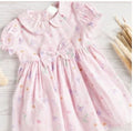 Pink Floral Baby Girl Dress with Bow – Newborn to 24M