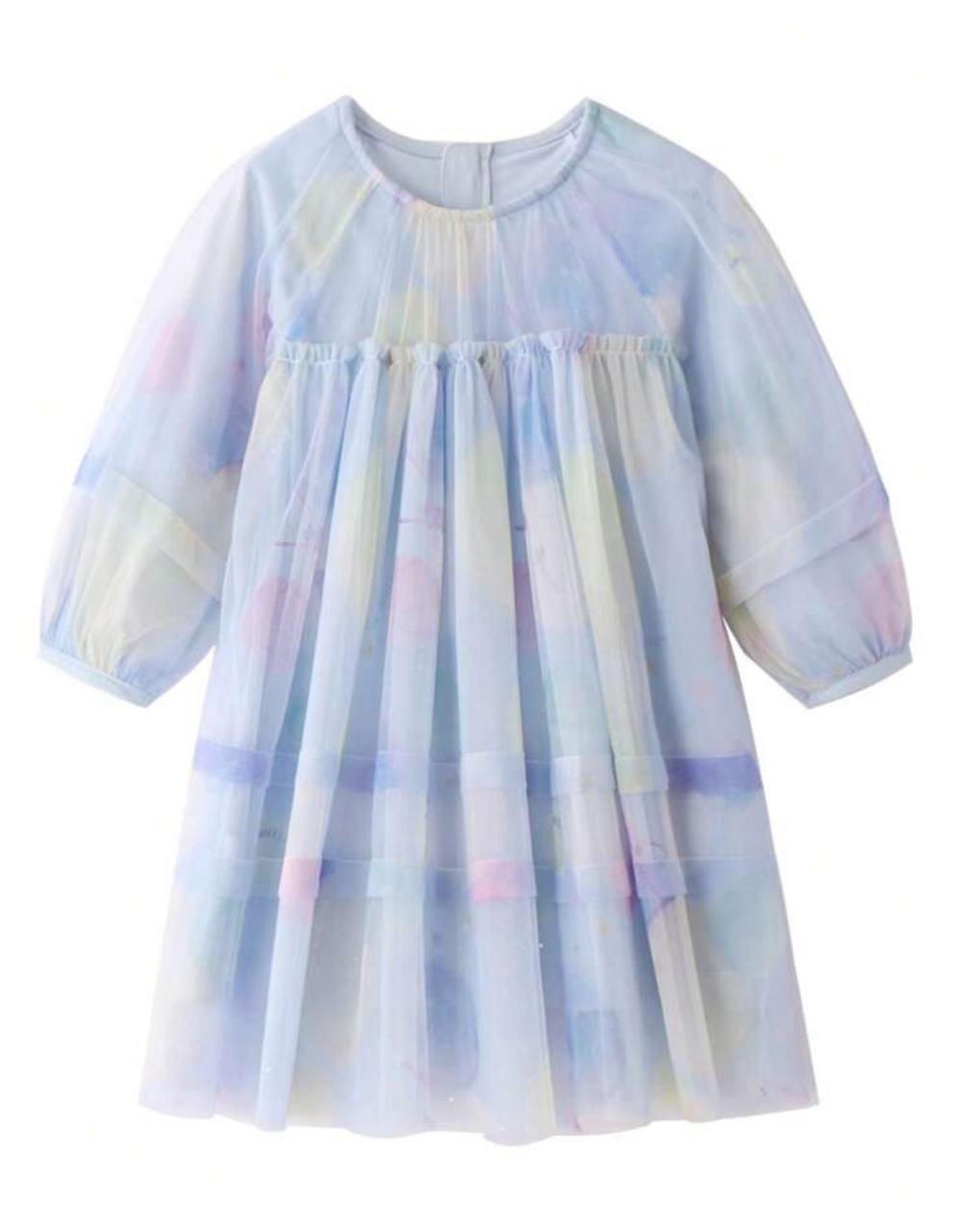 Pastel Watercolor Tulle Dress for Girls – Toddler & Kids