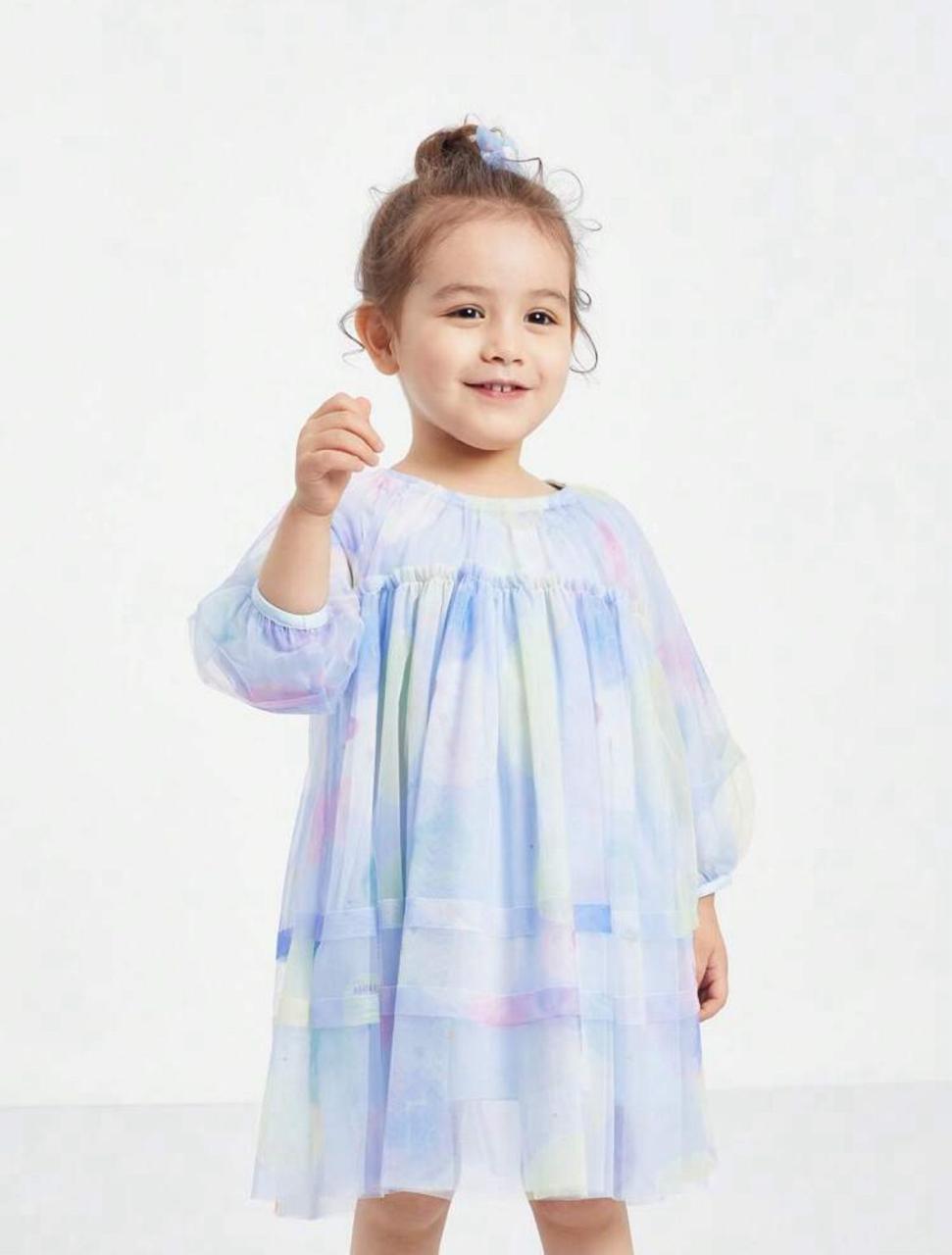 Pastel Watercolor Tulle Dress for Girls – Toddler & Kids