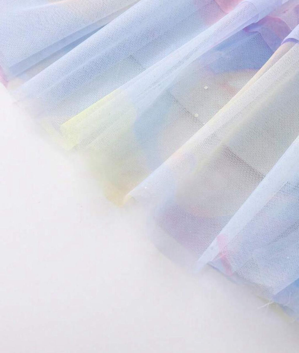 Pastel Watercolor Tulle Dress for Girls – Toddler & Kids