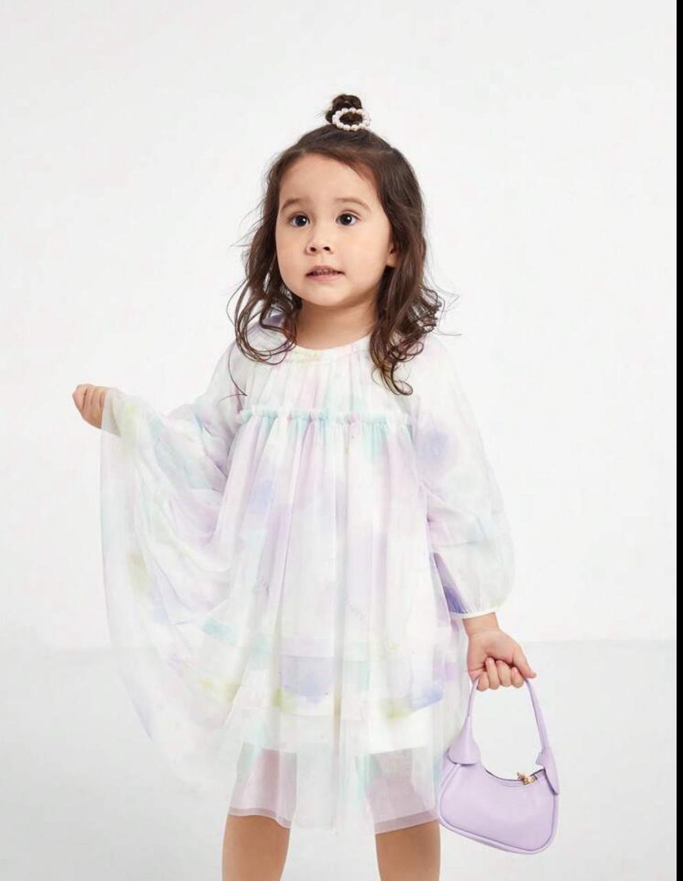 Pastel Watercolor Tulle Dress for Girls – Toddler & Kids