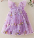 Lavender Butterfly Tulle Dress for Baby Girls