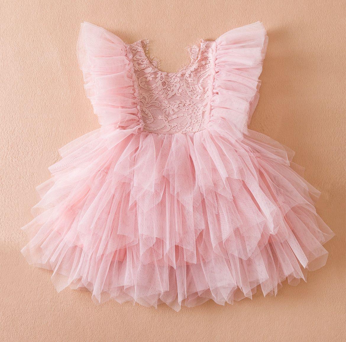 Pink Tulle Party Dress for Baby Girls
