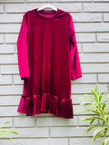 Girls Velvet Long Sleeve Party Dress – Toddler to Youth