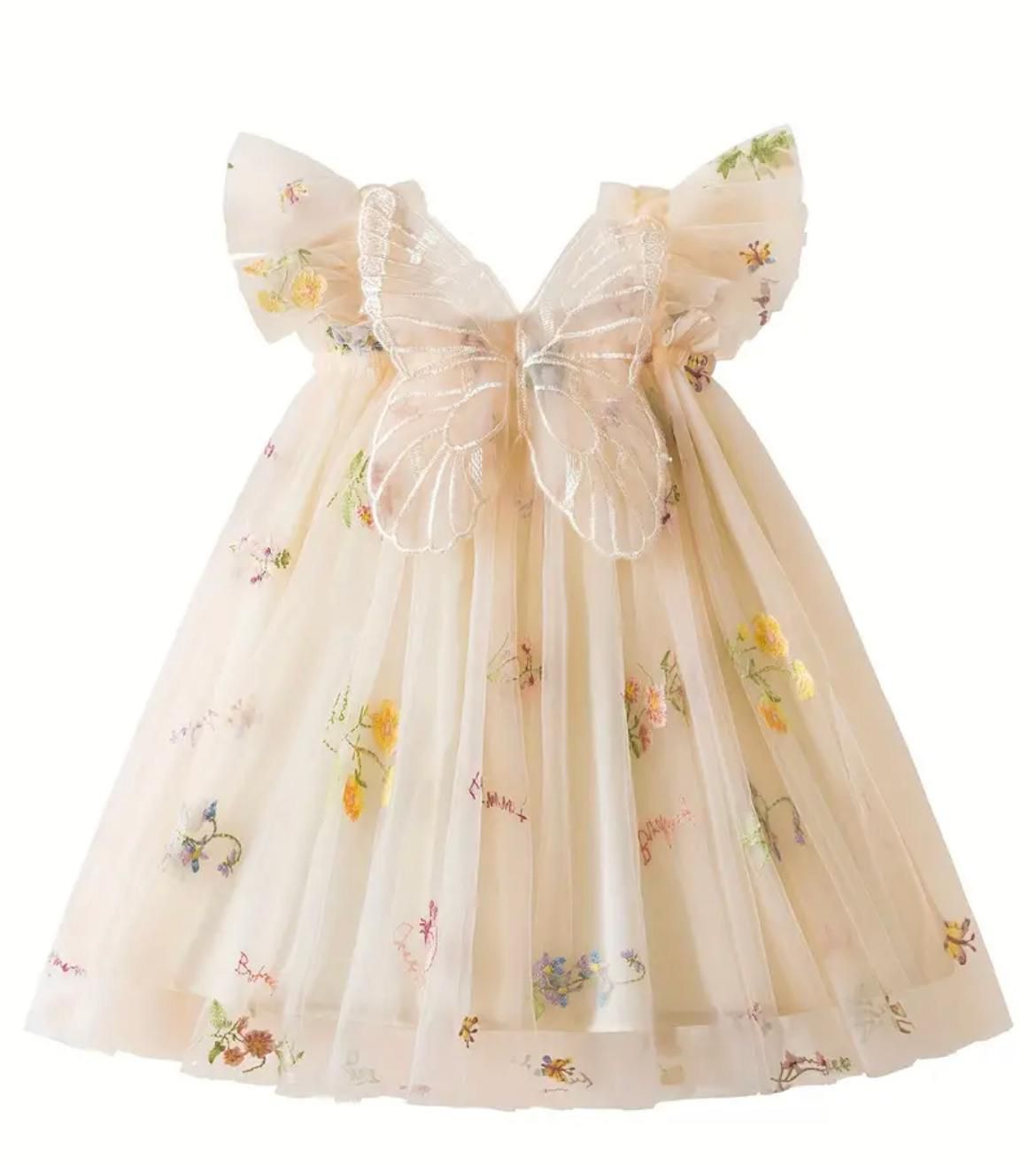 Floral Net Baby Party Dress with Bow | Premium Baby Girl Occasion Wear