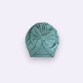 Ribbed Bow Turban Hat for Baby Girls – Soft Cotton