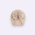 Lace Bow Baby Girl Turban Hat – Newborn to Infant