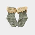 Lace Ruffle Baby Girl Socks – Soft Cotton Neutral