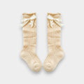 Lace Knit Baby Girl Knee High Socks with Bow