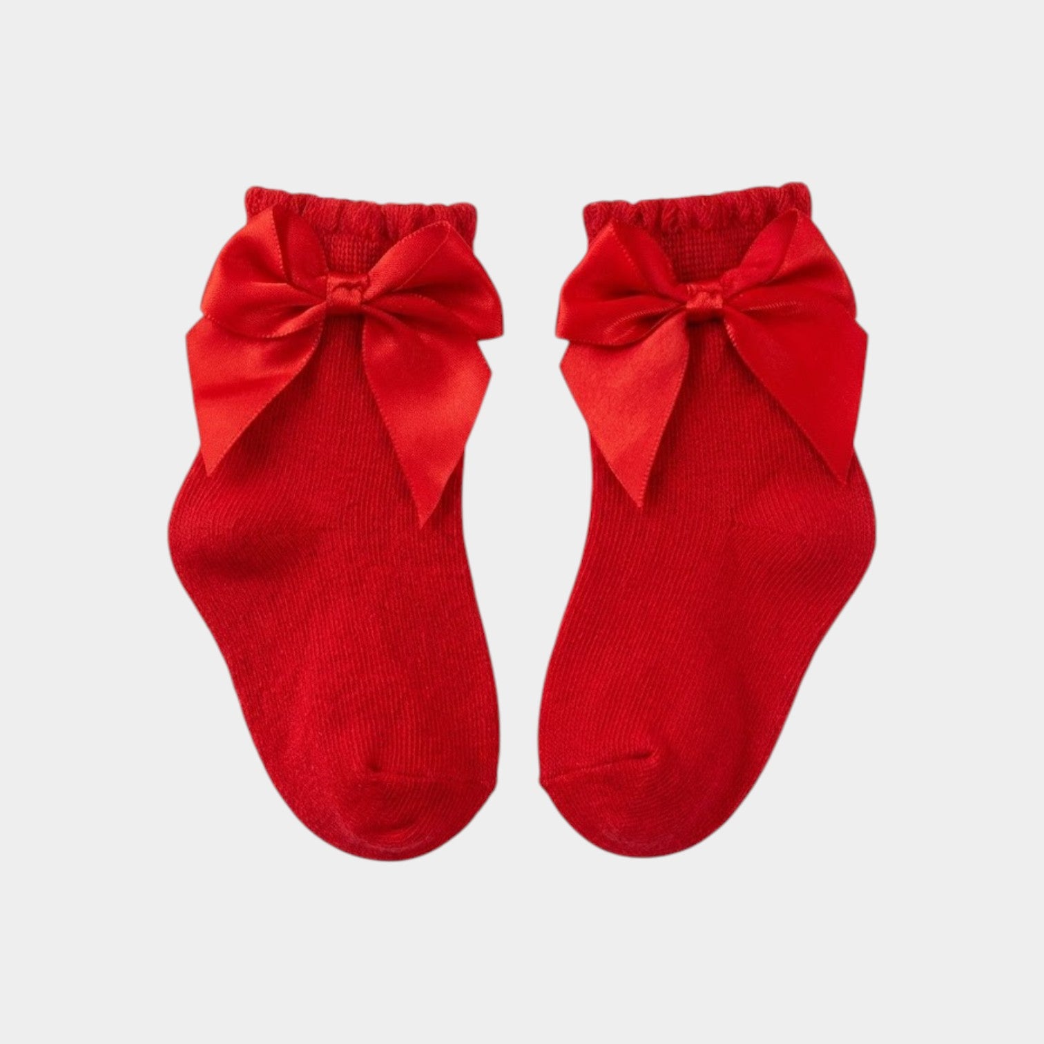 Boutique Tulle Ruffle & Satin Bow Baby Socks