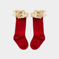 Festive Eyelet Lace Ruffle Baby Socks