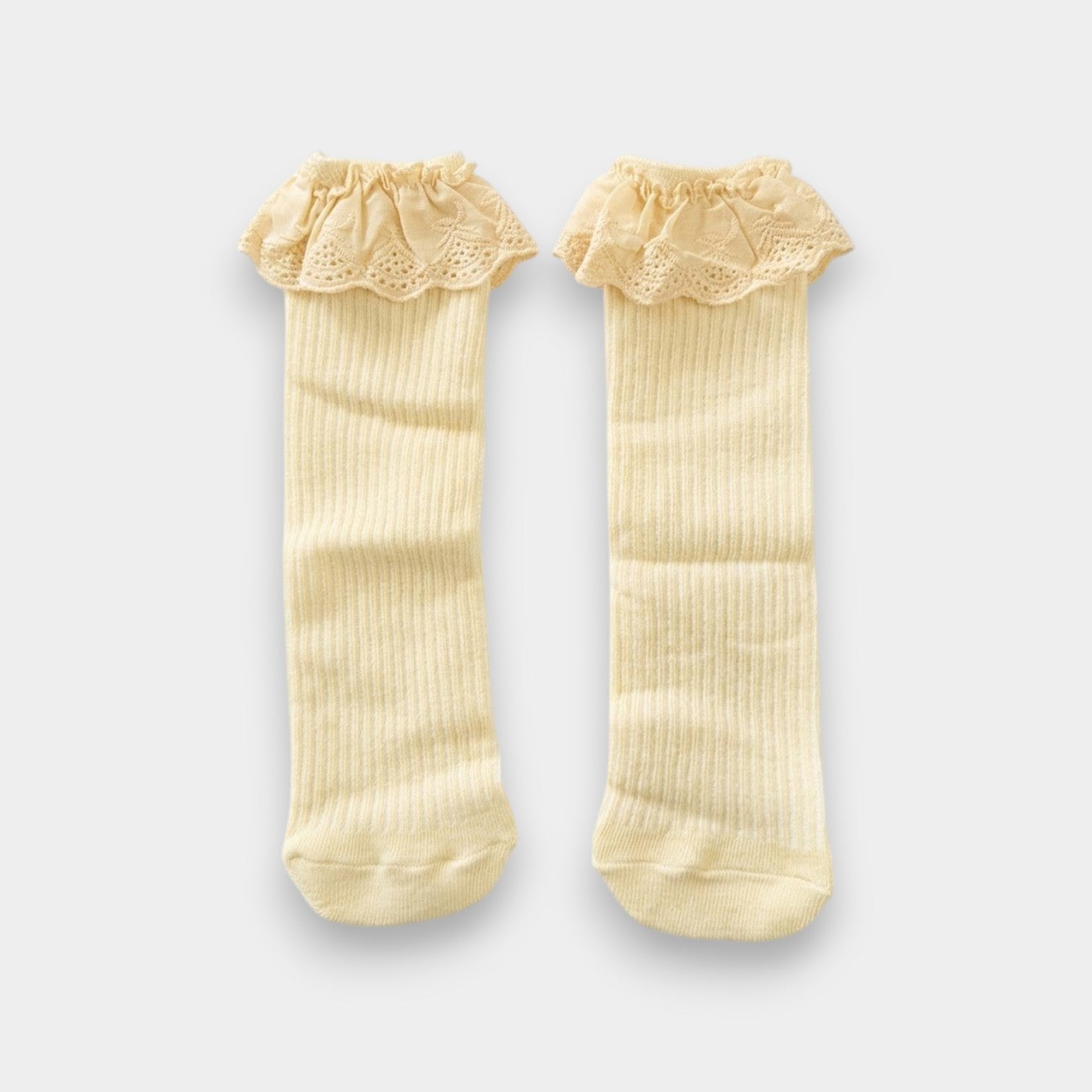 Boutique Eyelet Lace Ruffle Socks