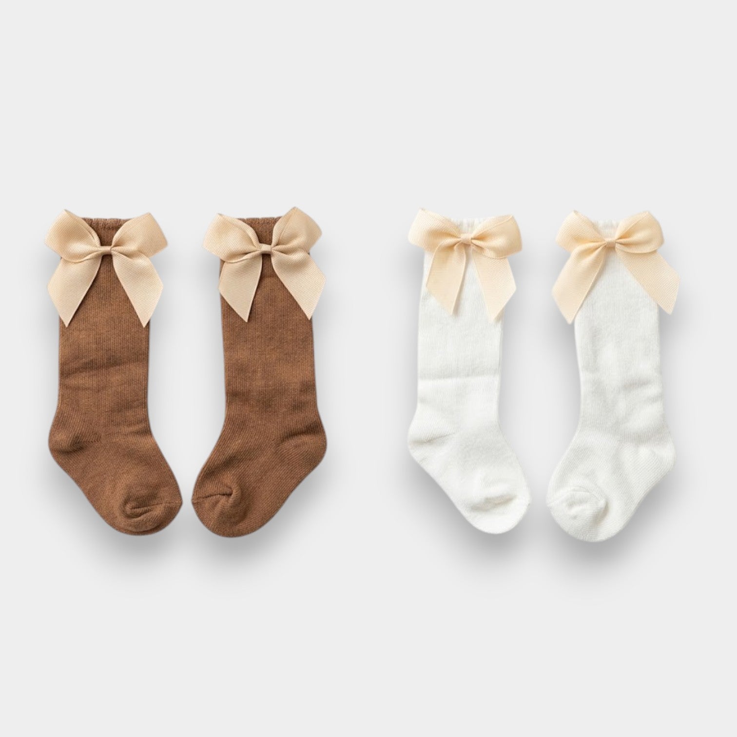 Boutique Double-Lace Ruffle Knee-High Socks