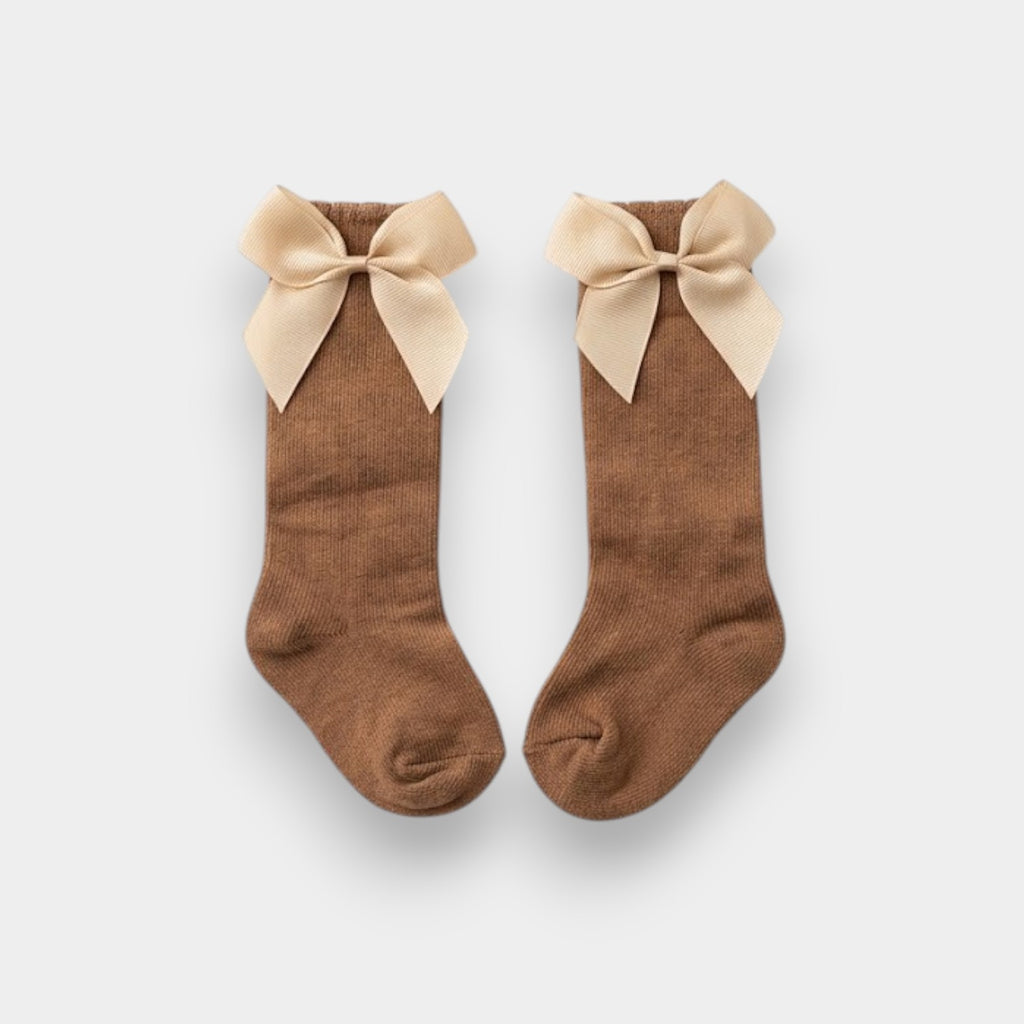 Boutique Double-Lace Ruffle Knee-High Socks