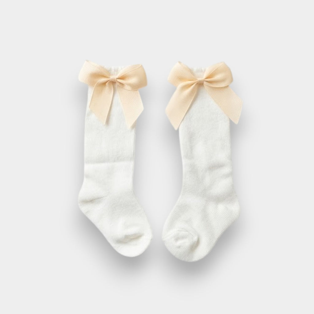 Boutique Double-Lace Ruffle Knee-High Socks