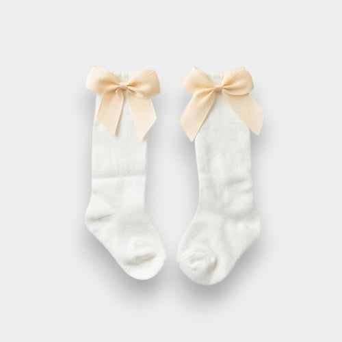 Boutique Double-Lace Ruffle Knee-High Socks