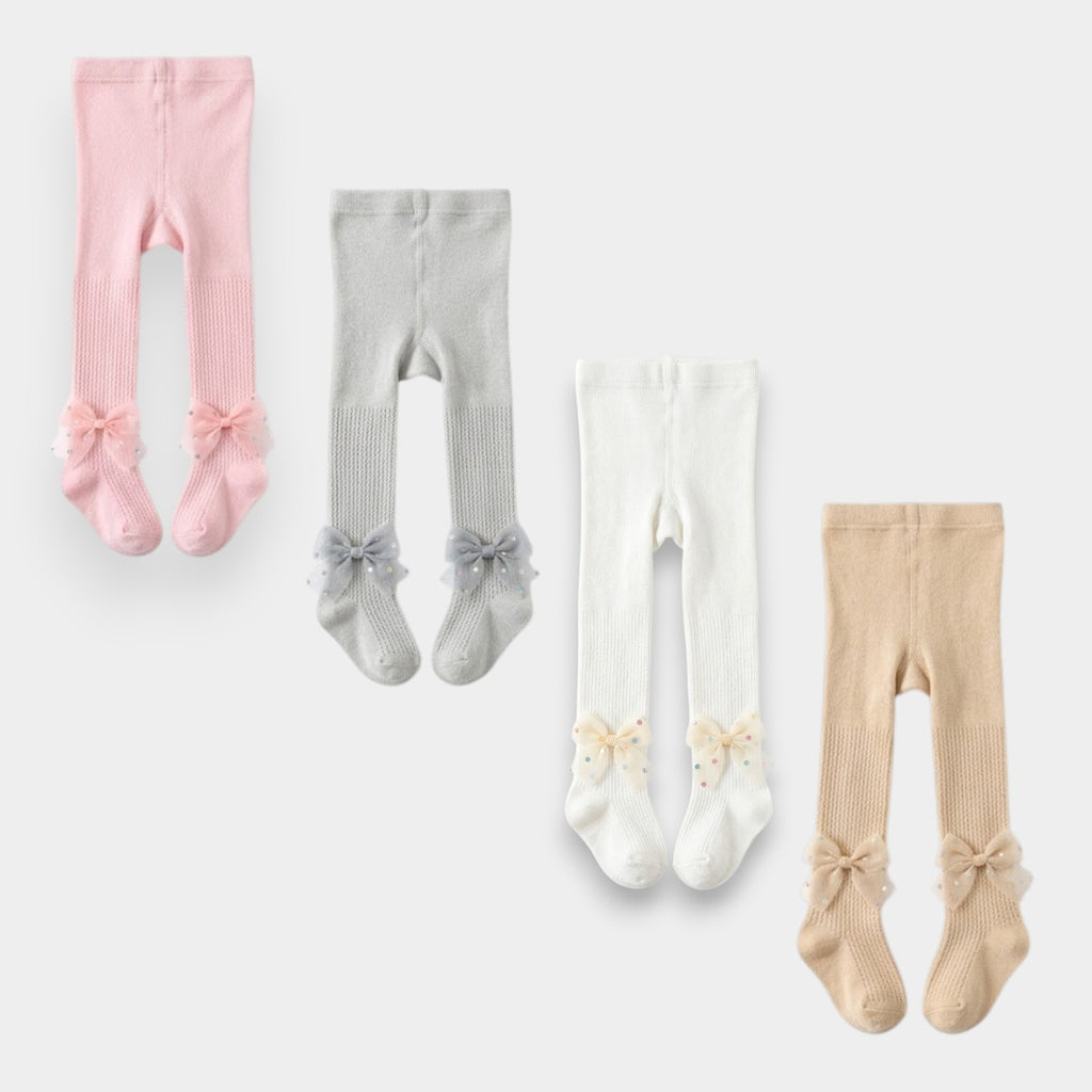 Enchanted Ribbon Boutique Pointelle Bow Stockings